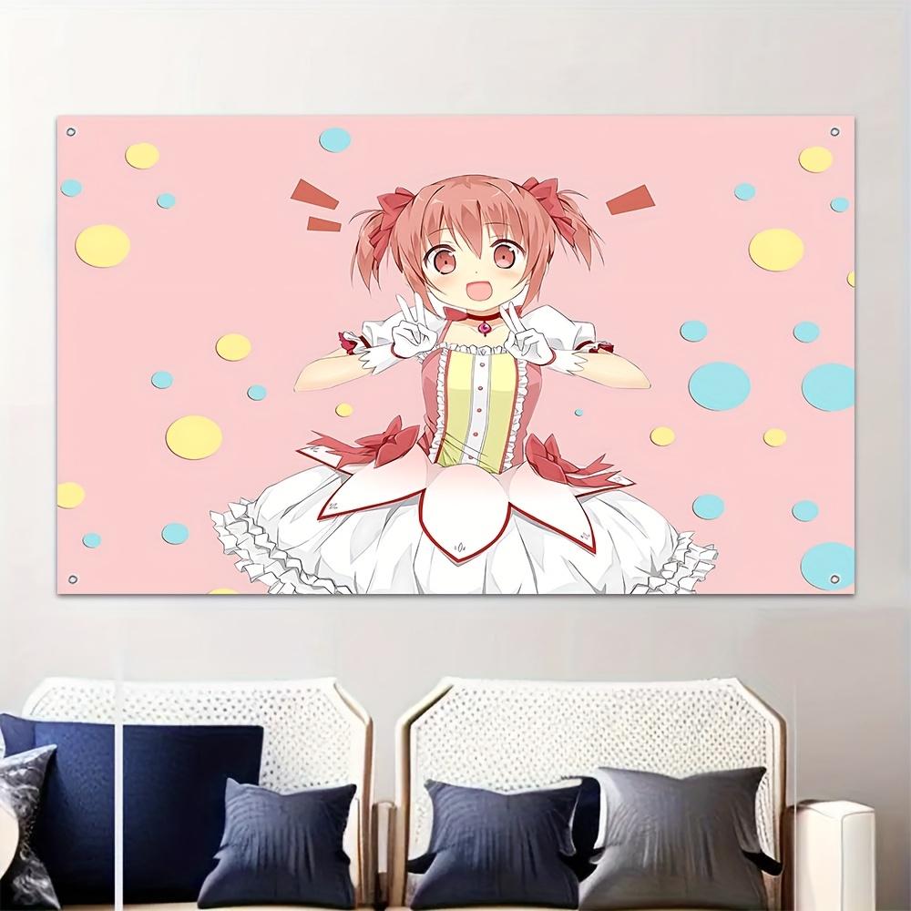 Puella Magi Madoka Magica Anime Wandteppich Cutecore Zimmerdekoration Ästhetische Zimmerdekoration Zimmerdekoration Artikel Wanddekor Zubehör