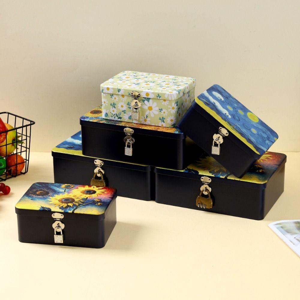 Large Capacity Desktop Storage Case Vintage Empty Box High Quality Metal Box  Jewelry