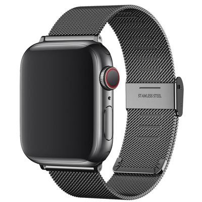 Compatible Apple Watch S9 Milanese Stainless Steel Strap