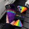 LGBT Rainbow Love Is Love Soft Phone Case for iPhone 16 16E 17 Air 15 Pro Max 14 Plus 13 Mini 11 12 7 Black Cover Back Shell