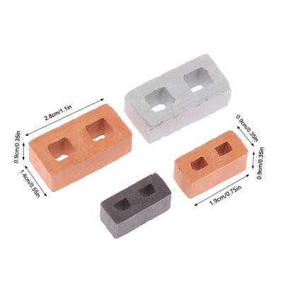 20/50 szt. Miniaturowe bloczki do budowy modelu 1/12 Domek dla lalek Mikro krajobraz Mini betonowe bloczki Zabawka Rekwizyty do budowy mikro sceny