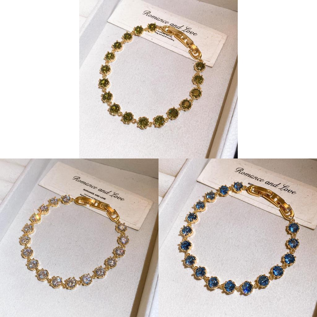 Fashion Geometric Zircon Gold Plated Bracelet For Women Gift Elegant Jewelry
