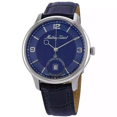 Edmond Limited Edition Automatic 3D Leather Strap Blue Dial AC1886ABU Men's Watch