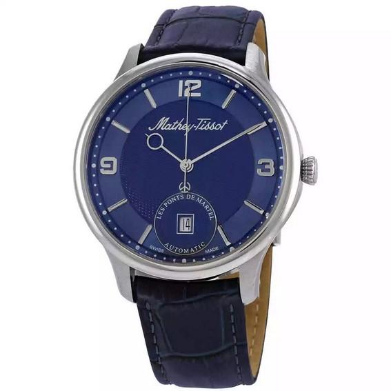

Mathey-Tissot Edmond Limited Edition Автоматические мужские часы с 3D кожаным ремешком и синим циферблатом AC1886ABU синий