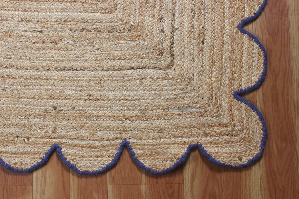Jute Rug Oval Carpet Rectangle 100% Natural Fiber Area Living Rug Handmade Area Rug