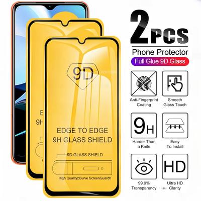 1-2 Pces 9d Vidro Temperado Para Xiaomi Redmi 12c 11a 10c 8t 9s 10s 11s 12s Nota 13 Pro 12 11 10 9 8 7 13c 9a 9c 9t Protetor De Tela