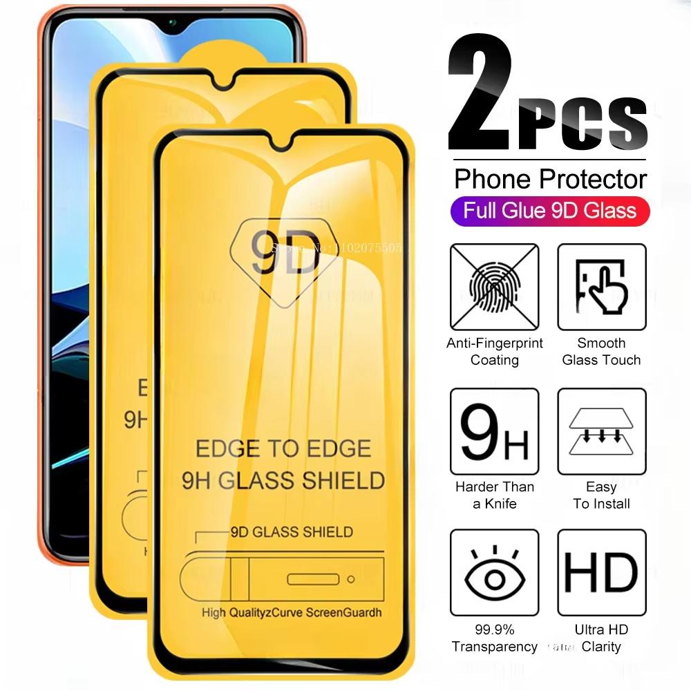 1-2 pces 9d vidro temperado para xiaomi redmi 12c 11a 10c 8t 9s 10s 11s 12s nota 13 pro 12 11 10 9 8 7 13c 9a 9c 9t protetor de tela