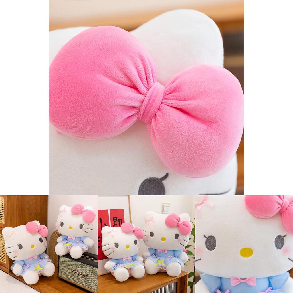 Cute Bow Dress Plush Doll Toy Pillow Children Toy For Girls Birthday Gift