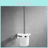 Wandmontiertes Toilettenbürsten-Set aus gebürstetem Edelstahl für modernes Badezimmer-Dekor
