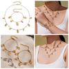 Qiong Yao Zirconia Cat Bell Pendant Necklace & Bracelet DIY Set - Stainless Steel