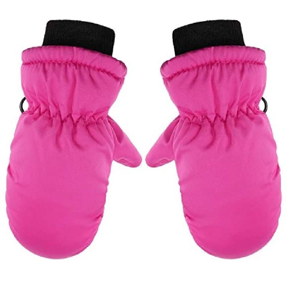Windproof Plush Ski Mittens Waterproof Thick Children Gloves Outdoor Hand Covers Winter Outdoor