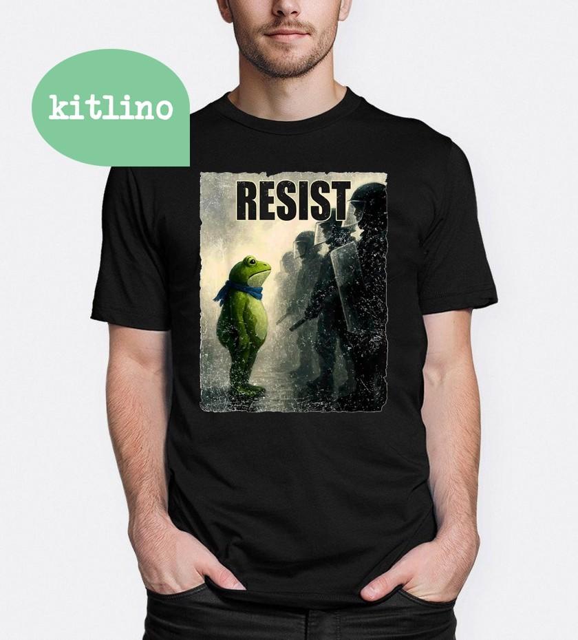 Resist Portland Frog Protest Unisex T-Shirt M