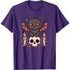 Kawaii Pastel Goth Cute Creepy Mothman Bat Skeleton Graphic Tee for Men