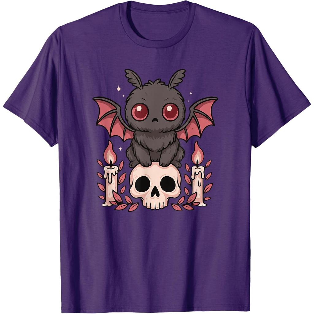 Kawaii Pastel Goth Cute Creepy Mothman Bat Skeleton Graphic Tee for Men