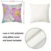 Floral Patterned 2D Printed Cushion Covers for Home Polyester Pillowcase, Sofa Decorative Cushion Cov Headboard Pillow