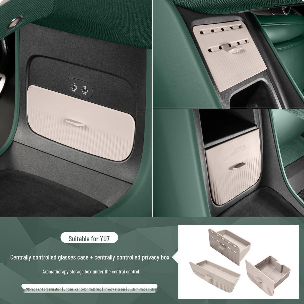 Xiaomi YU7 Car Console Hidden Storage Box with Air Freshener Compatibility