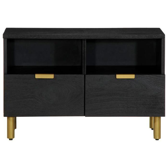 VidaXL TV Stand Black 70x33x46 Cm Engineered Wood, TV Stand, TV Unit, Multimedia Cabinet, TV Bench, Hi-fi Cabinet, 4017649