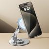 Portable Metal Phone Holder with Strong Magnetic Base 360 Rotate Adjustable Angle Travel Friendly for Mobile Devices