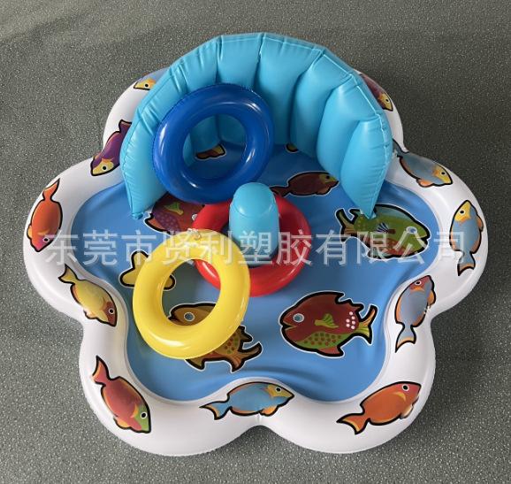 In Stock Baby Inflatable Seat Cushion with Built-in Throwing Game Baby Water Play Cushion