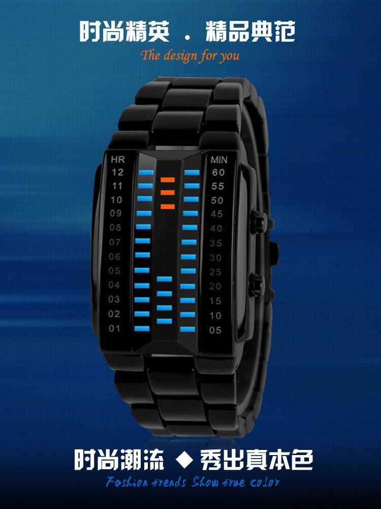 Neue Mode Binär LED Uhr Damen Herren Sportuhren Multifunktionale Elektronische Armbanduhren Partneruhr Reloj Mujer