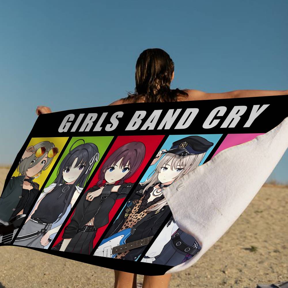 Anime G-Girls Cool Band Cry Big Microfiber Beach Towels Quick Dry Towel Sand Beach Towels Pool Towel For Travel Swim Pool Yoga