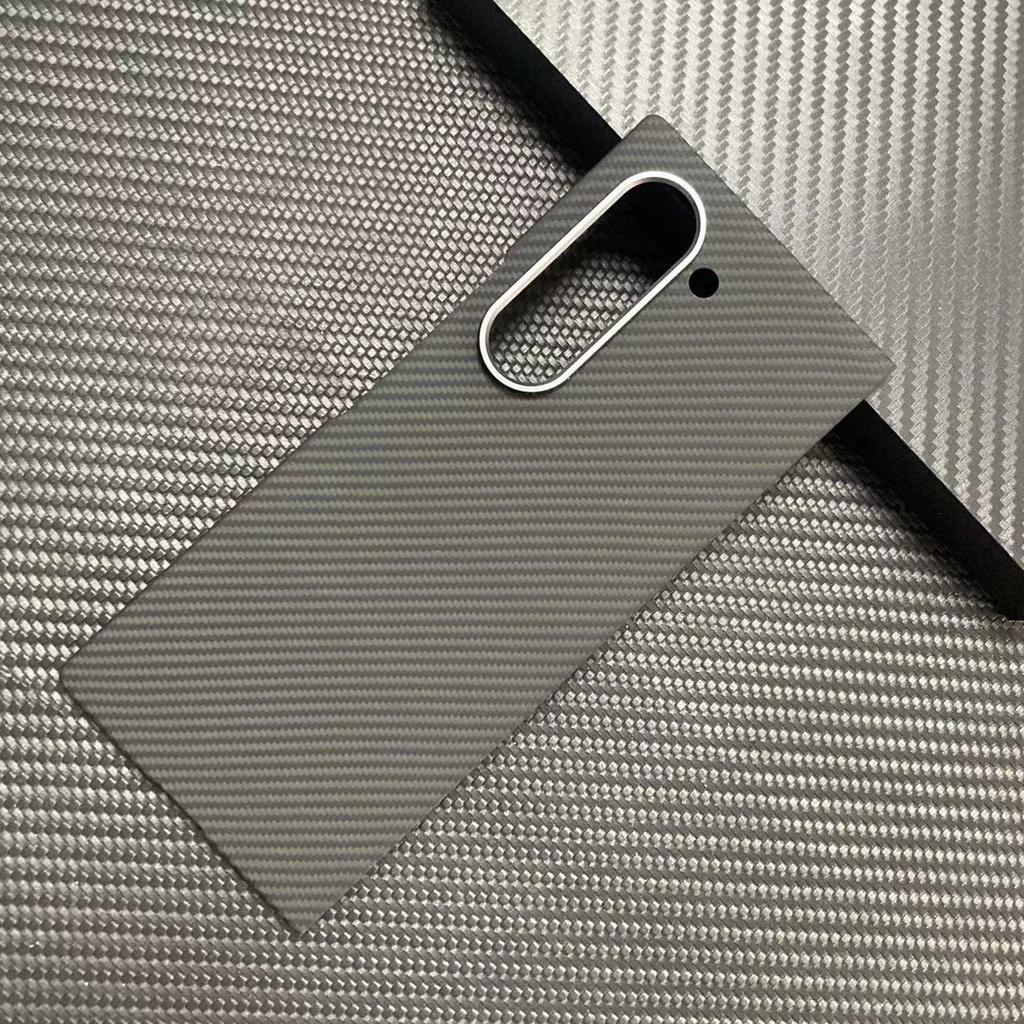 New Kevlar Suitable for Samsung Zfold6 Ultra Thin Mobile Phone Case Aramid Fiber Material Hard Shell Wavy Pattern