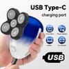 Men's Electric Shaver-5D Rotating Hair Clipper with Nose Bridge Stainless Steel Blade USB Rechargeable