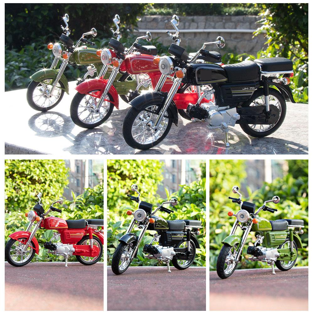 1:10 Jialing JH-70 Simulation Alloy Motorcycle Model Simulation Sound And Light Old Locomotive Toys