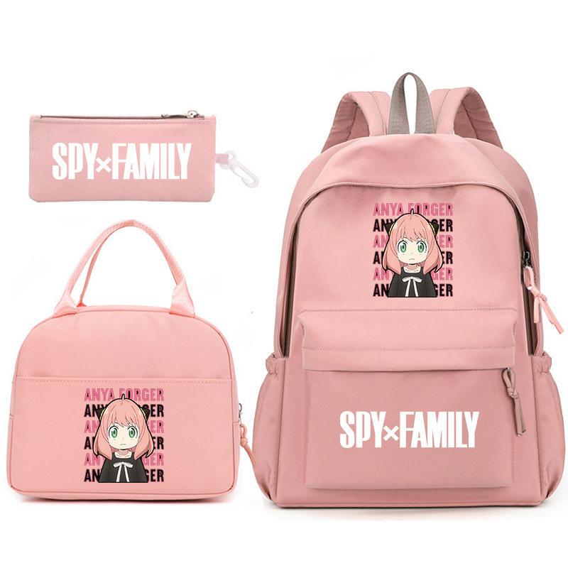 School Season Spy Playhouse Printed Backpack Pencil Bag Shoulder Bag Leisure Primary And Secondary School Students Schoolbag