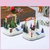 Resin Rotating Seesaw Music Box Snow Scene With Christmas Decor For Holiday Gifts And Ornament Display