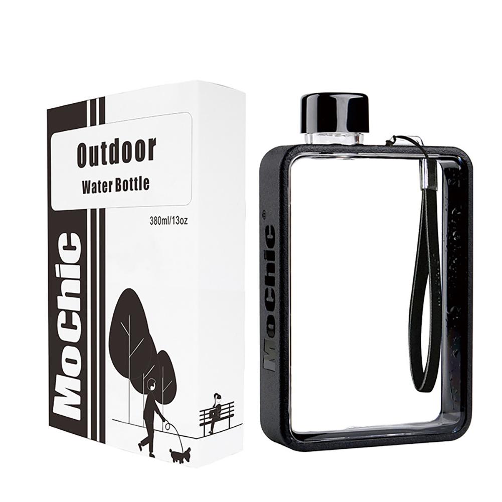 380 ml A5 platt vattenkopp Bärbar Kreativ Stor kapacitet Fyrkantig dricksflaska Sportvattenkanna
