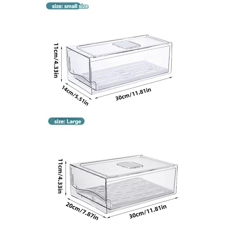 1Pc/Kitchen Refrigerator Storage Box Drawer-Type Crisper Egg Meat Food Freezing Storage Box