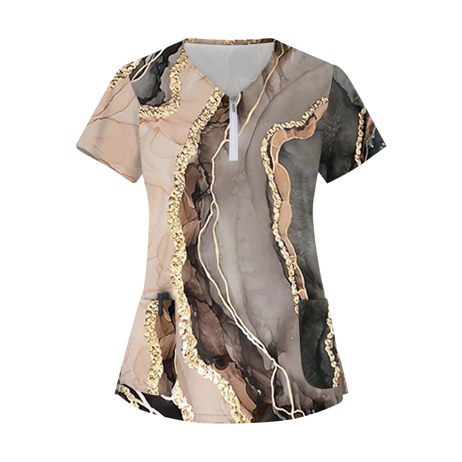 

Женский модный повседневный топ с воротником-молнией и геометрическим принтом XL