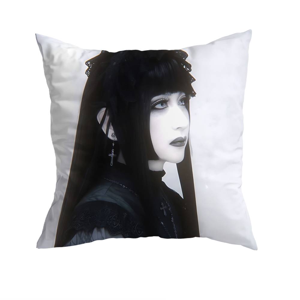 Malice Mizer Visual Kei Rock Pillow Case Antidustmite Pillowcase Invisible zipper silky short plush Sofa cushion cover