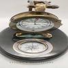 Antique Spencer Compass Clock, Nautical Table Clock, Brass Desk & Shelf Clocks