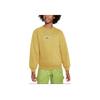 Nike Sportswear Club Logo Crewneck Casual Long Sleeve Kids Tops Saturn-Gold FN9095700