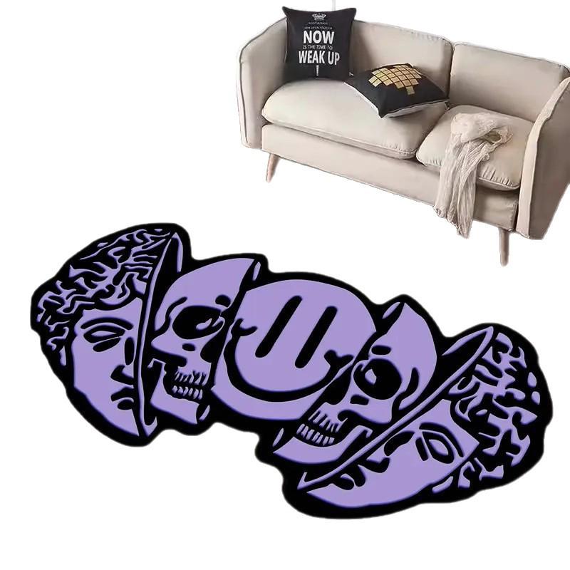 Skin-friendly Halloween Imitation Cashmere Floor Mat - Wear-resistant, Dustproof, Easy To Clean Rug for Bedroom or Bedside