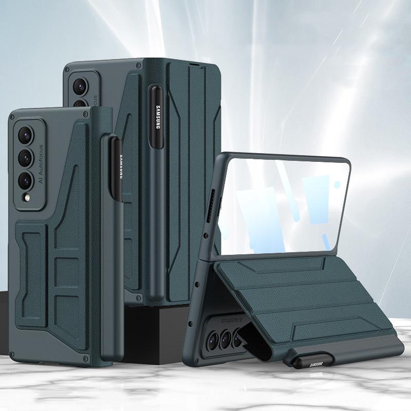 Rüstung abnehmbare S Pen Slot Halter Abdeckung für Samsung Galaxy Z Fold4 Fall mit gehärtetem Film Anti-Fall Fundas (Kein S Pen )Für Zfold4