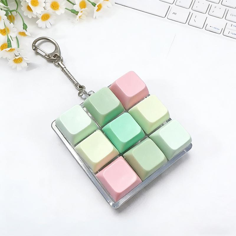 4/5/9 Keys Mechanical Keyboard Axis Tester Button Keycap Keychain Keyboard Keychain Toy Finger Keyboard Caps Toy