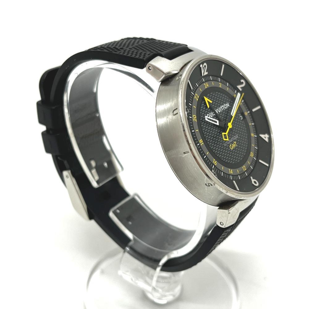 Louis Vuitton Q8D30 Tambour Moon GMT Automatic Wristwatch SS Silver