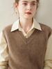 Women's Cashmere V-Neck Sleeveless Vest & Shawl Knit Sweater - Autumn/Winter Collection