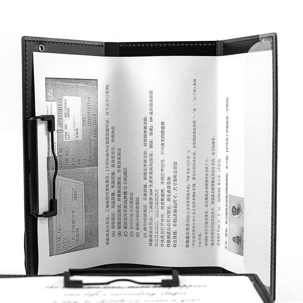 Notes pielęgniarski Składany Ręczny Foldery Przenośna Tablica do Pisania 3 Warstwy Bezpieczny Uchwyt na Papier do Dokumentów Biuro