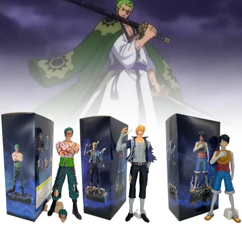 Piece Serious One Wound Luffy Sanji Zoro Toy Model Christmas Gift Desktop Decor