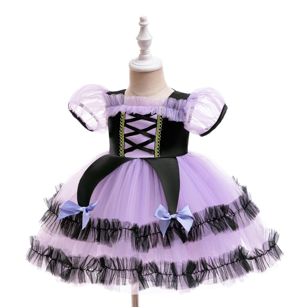 Mädchen Kuromi Lila Lolita Prinzessinnenkleid - Halloween Cosplay Kostüm