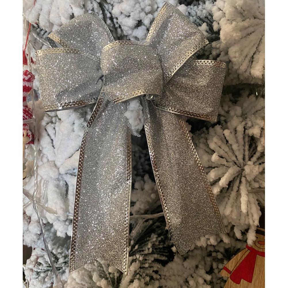 Kolip Bowknot 5 Colors Glittering Powder Bow Christmas Tree Party Gift Christmas Decorations