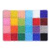 Bracelet Beads 24 Grids 2mm Vivid Colors Durable Glass Wide Application Jewelry Beads for Bracelet Earrings Necklaces