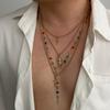 European and American Jewelry Men's Cross Pendant Crystal Chain Set Necklace Personalized Niche Style New Accessories