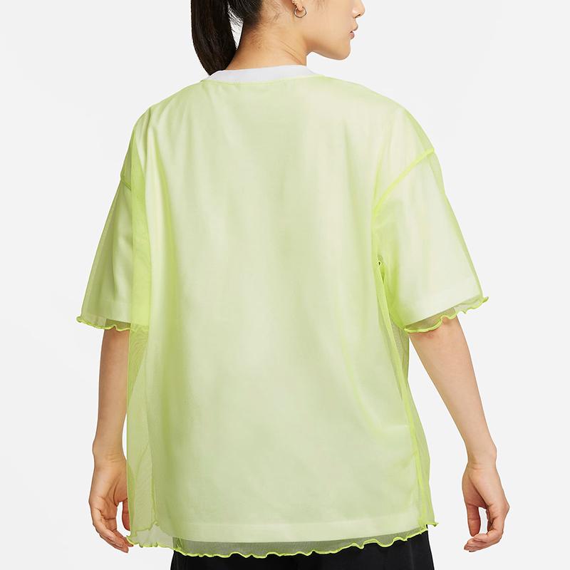 Nike Drop Shoulder Sleeve T Shirt Women's Yellow (Unisex) T-Shirts DD4530 736