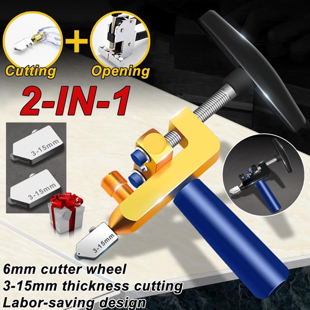 2-In-1  Tile Opener Diamond Cutting Black/Gold Professional Glass and Tile Cutter Manual Tile Cutter for Cutting Ceramic Tiles Glass Cutter
