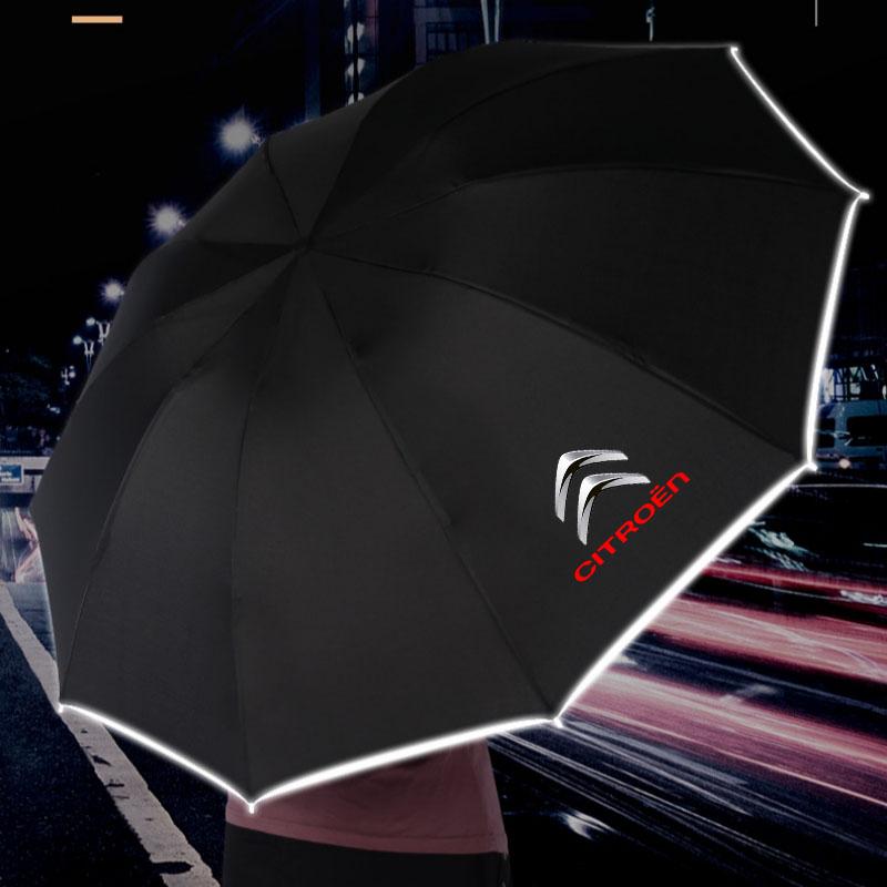 GEFR3 Für Citroen 12-Rippen Auto Automatischer Faltregenschirm Sonnenschirm Zubehör Grand Berlingo Celysee Xsara C4 Picasso C5 C3 Aircross